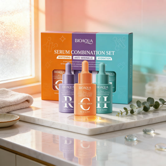 Magia in tre step 3 sieri magici  Acido Ialuronico, Vitamina C e Retinolo