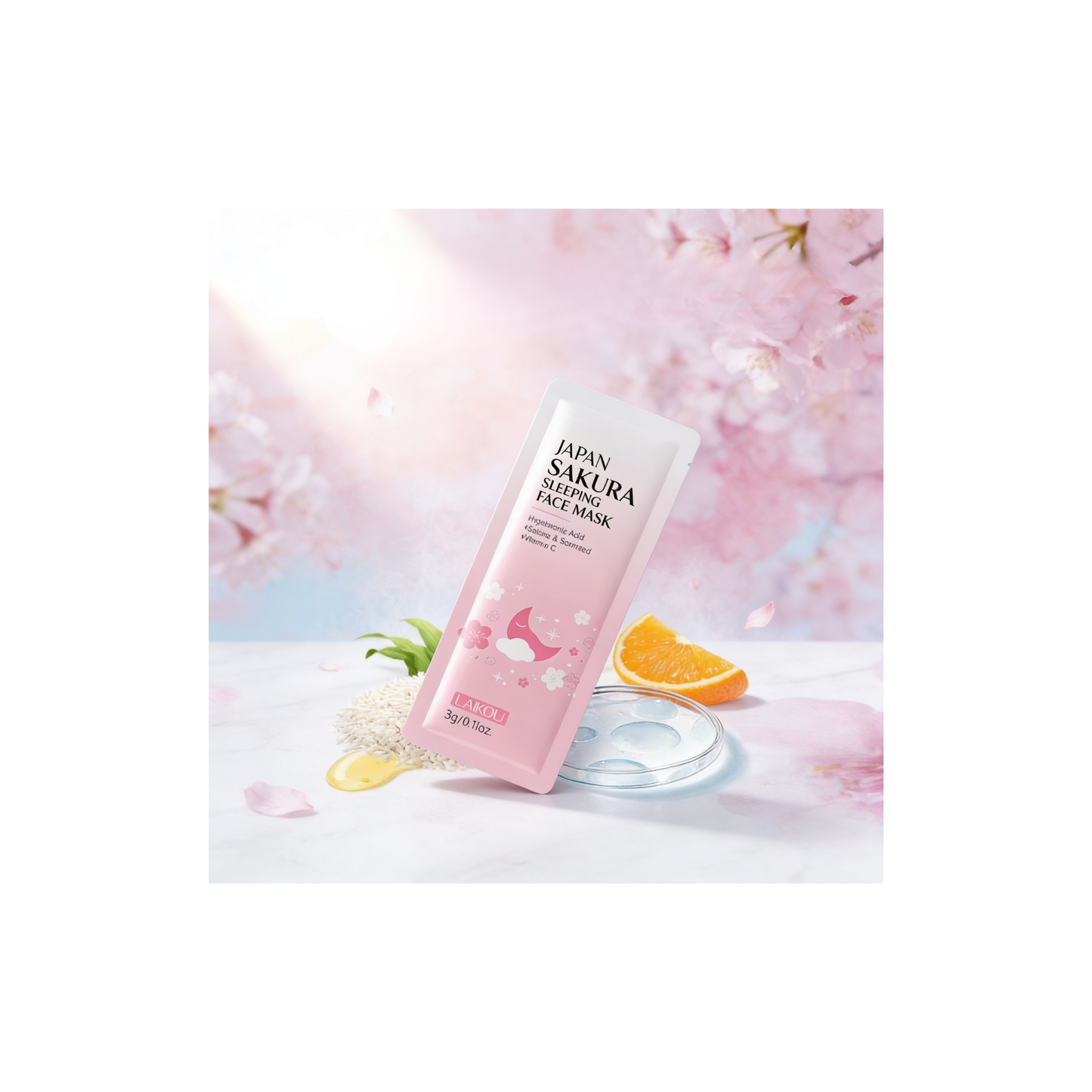 Crema notte monouso ai fiori di ciliegio Sakura (10pz)